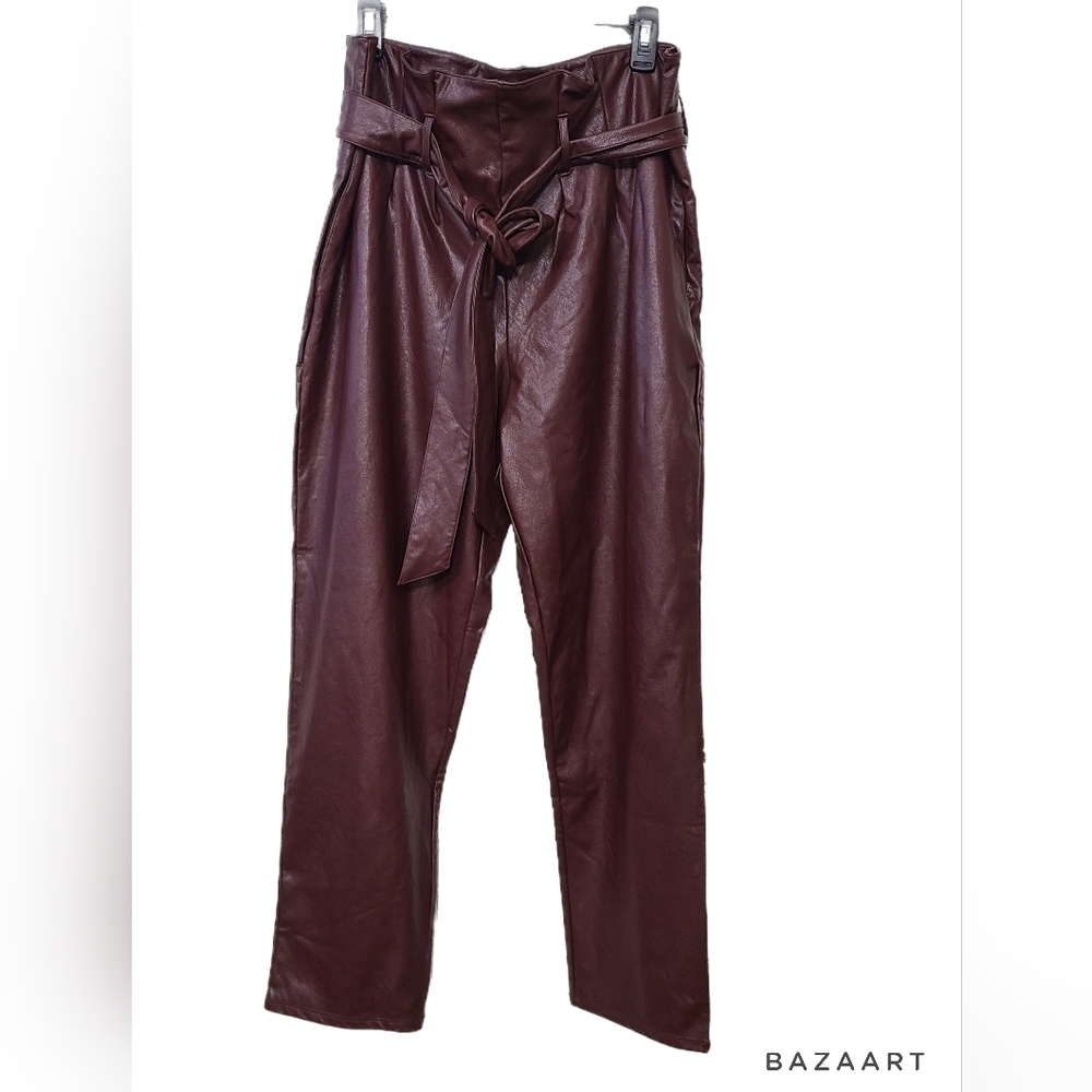 NWT Commando Faux Leather Paperbag waist pants - Picture 3 of 7